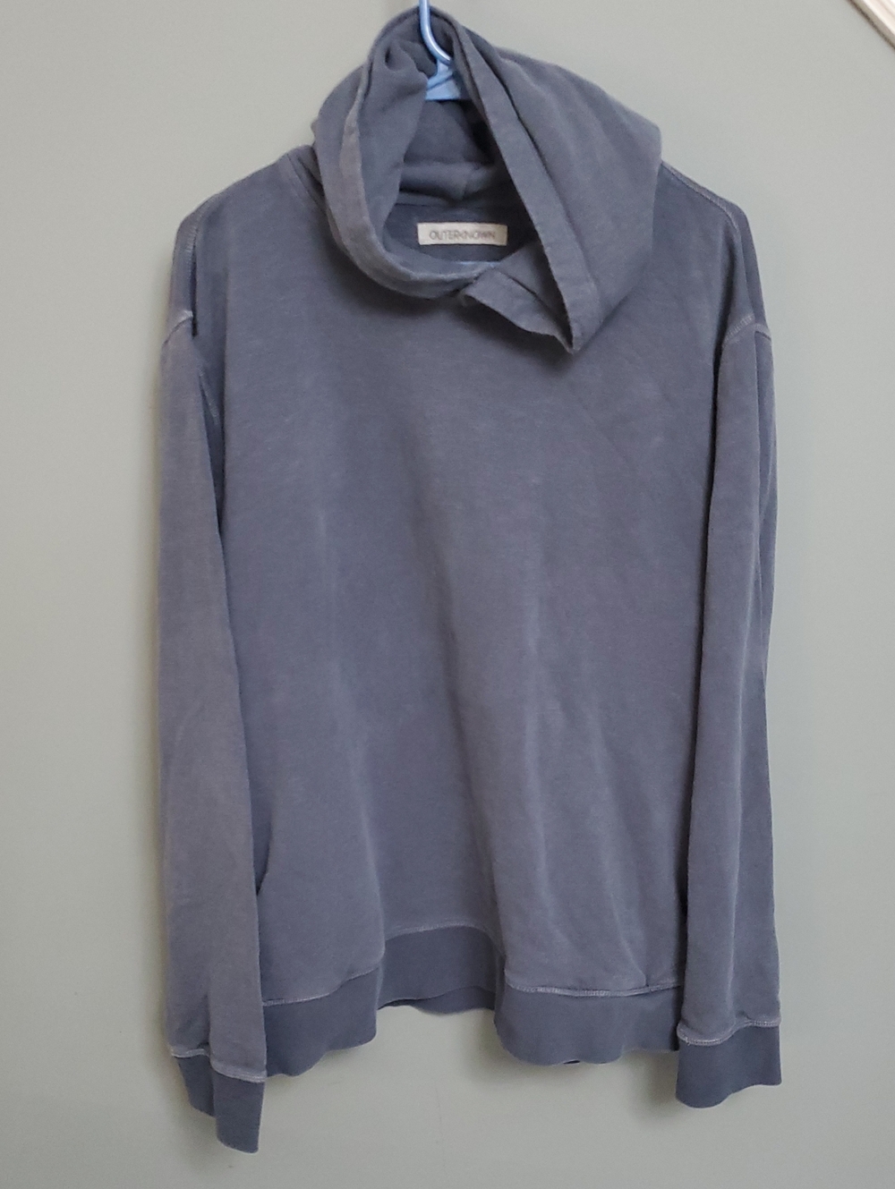 Mens OUTERKNOWN Slate Blue Hooded Pullover